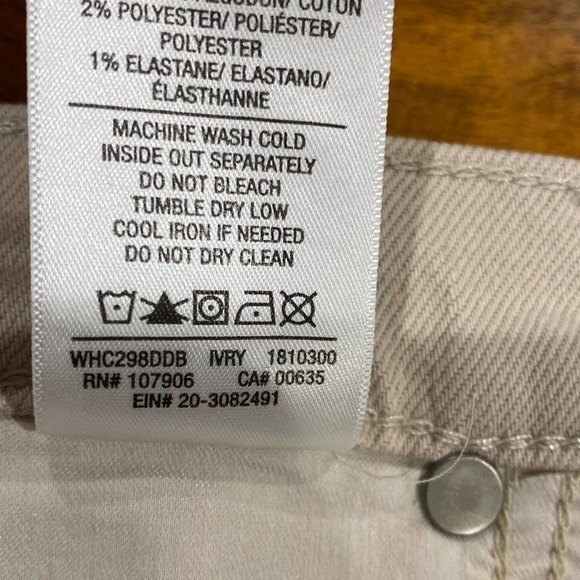 NEW Hudson Ivory Barbara High Rise Crop Straight Jeans 33 Size 12 *Labeled Sz 30 - Picture 11 of 11